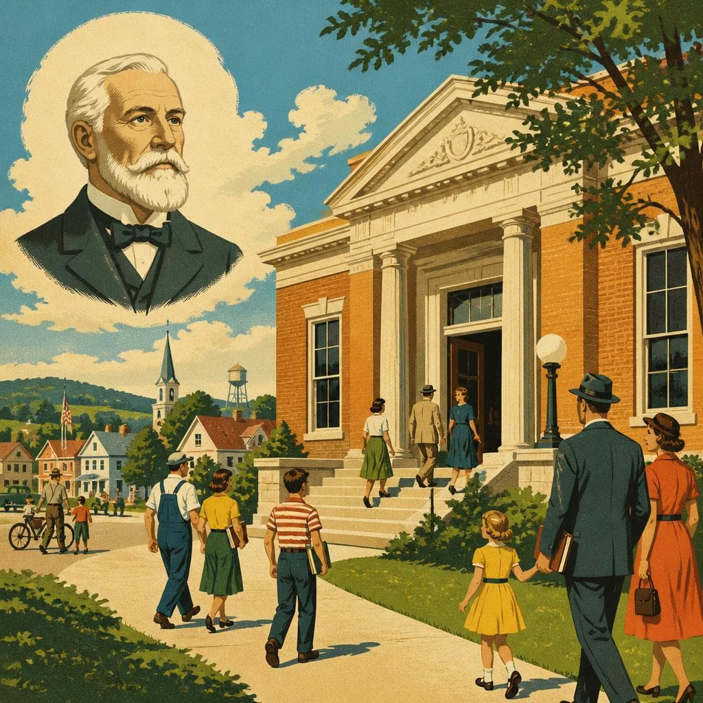 Cover art for A Small Town Steps Into the Carnegie Age