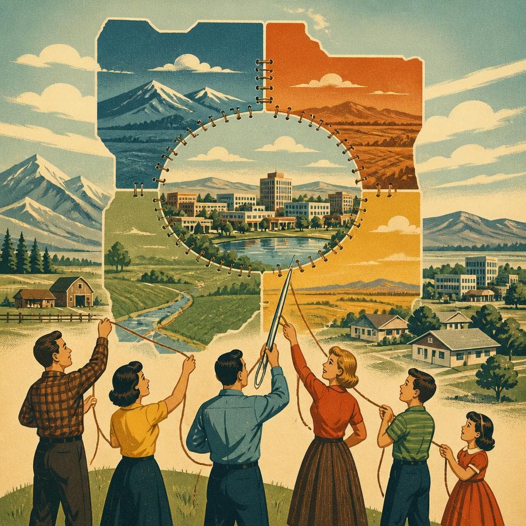 Cover art for One Town, Four Counties, One Vote