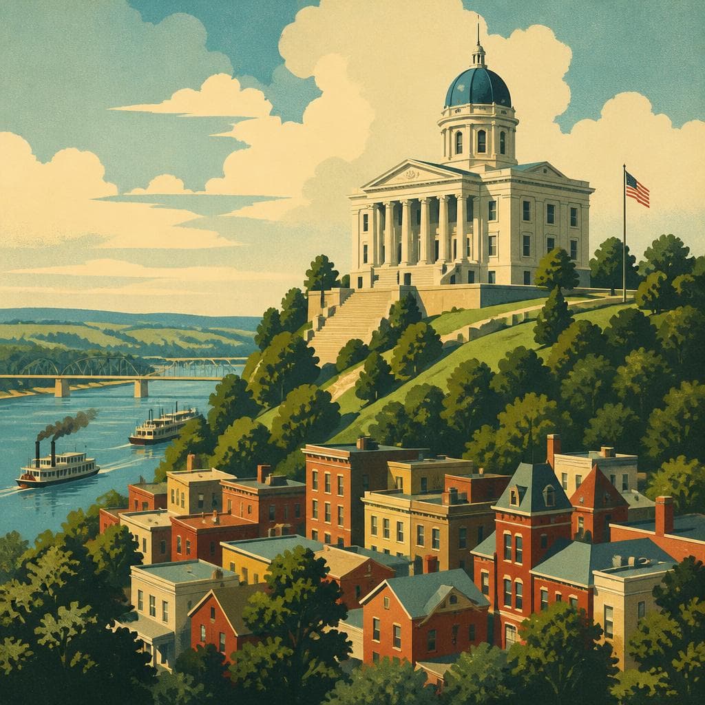 Cover art for A Courthouse Above the River Town