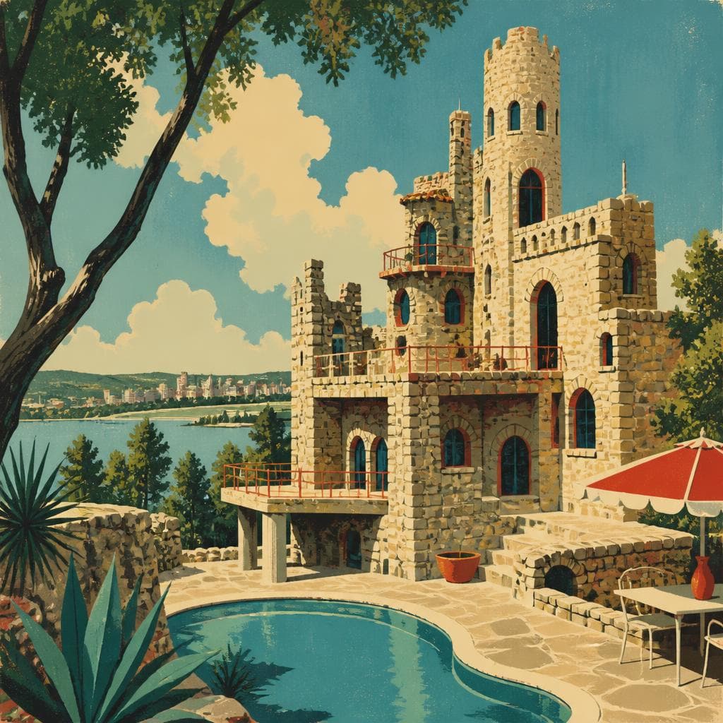 Cover art for The Castle He Built and Barely Kept