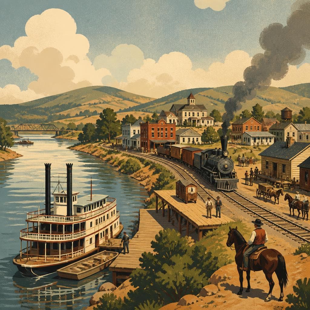 Cover art for A River Name, a Railroad Town