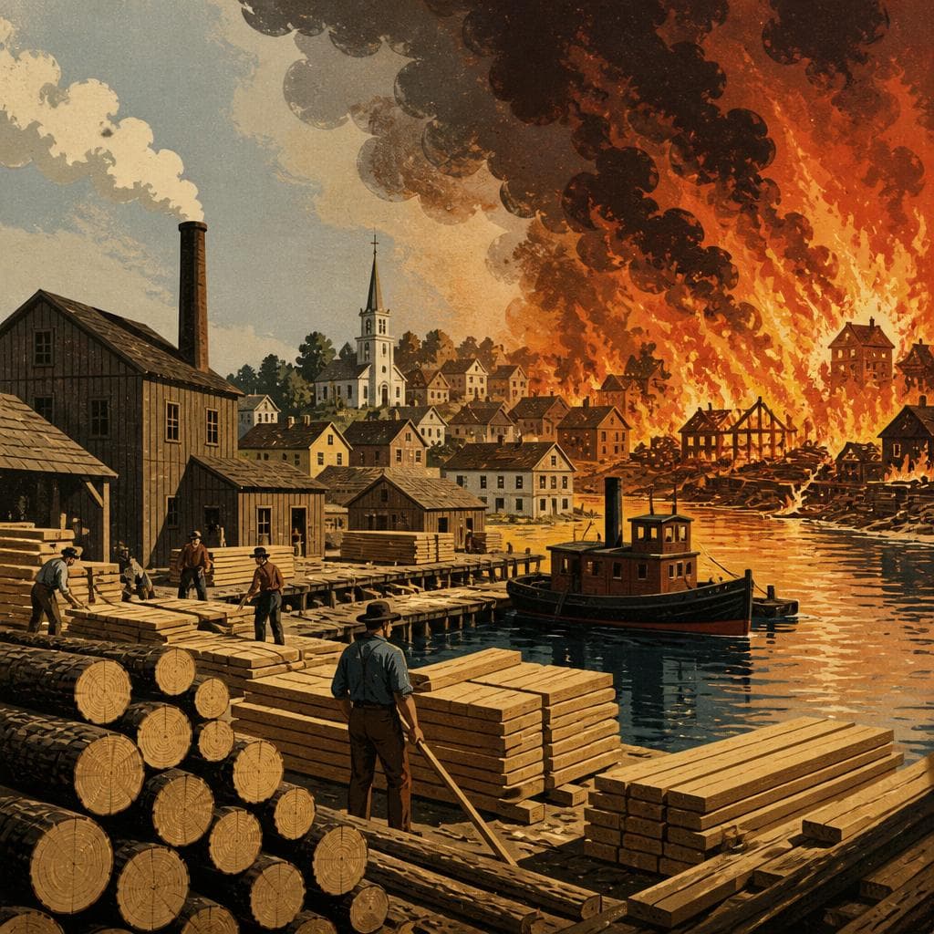 Cover art for A Town Built of Timber, and Exposed to Flame