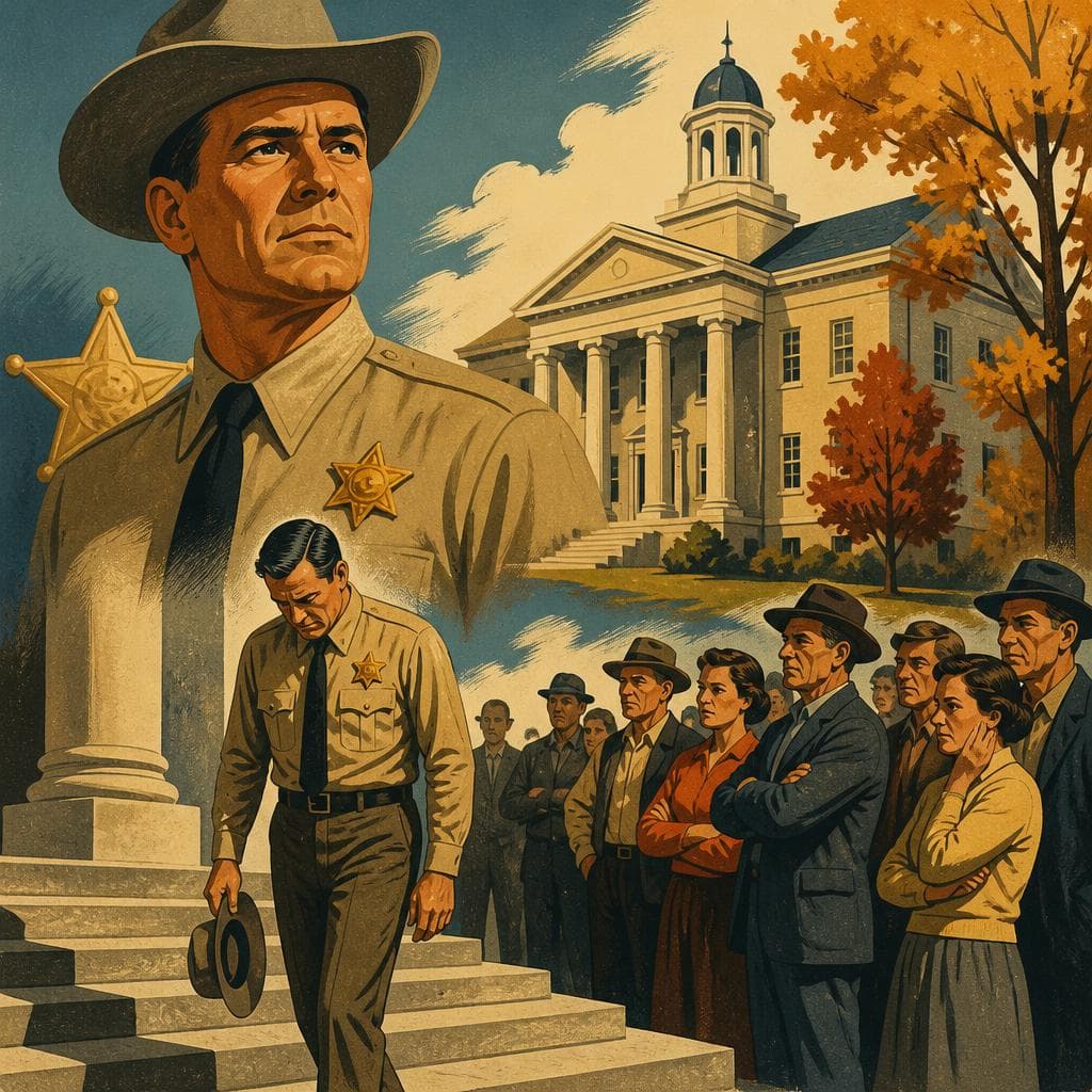 Cover art for The Sheriff, the Courthouse, and the Fall