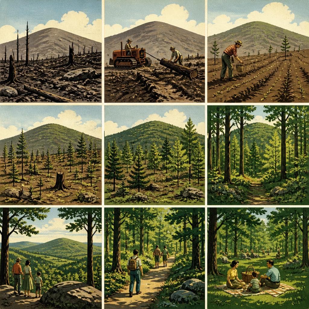Cover art for How a Cutover Mountain Learned to Be a Forest Again