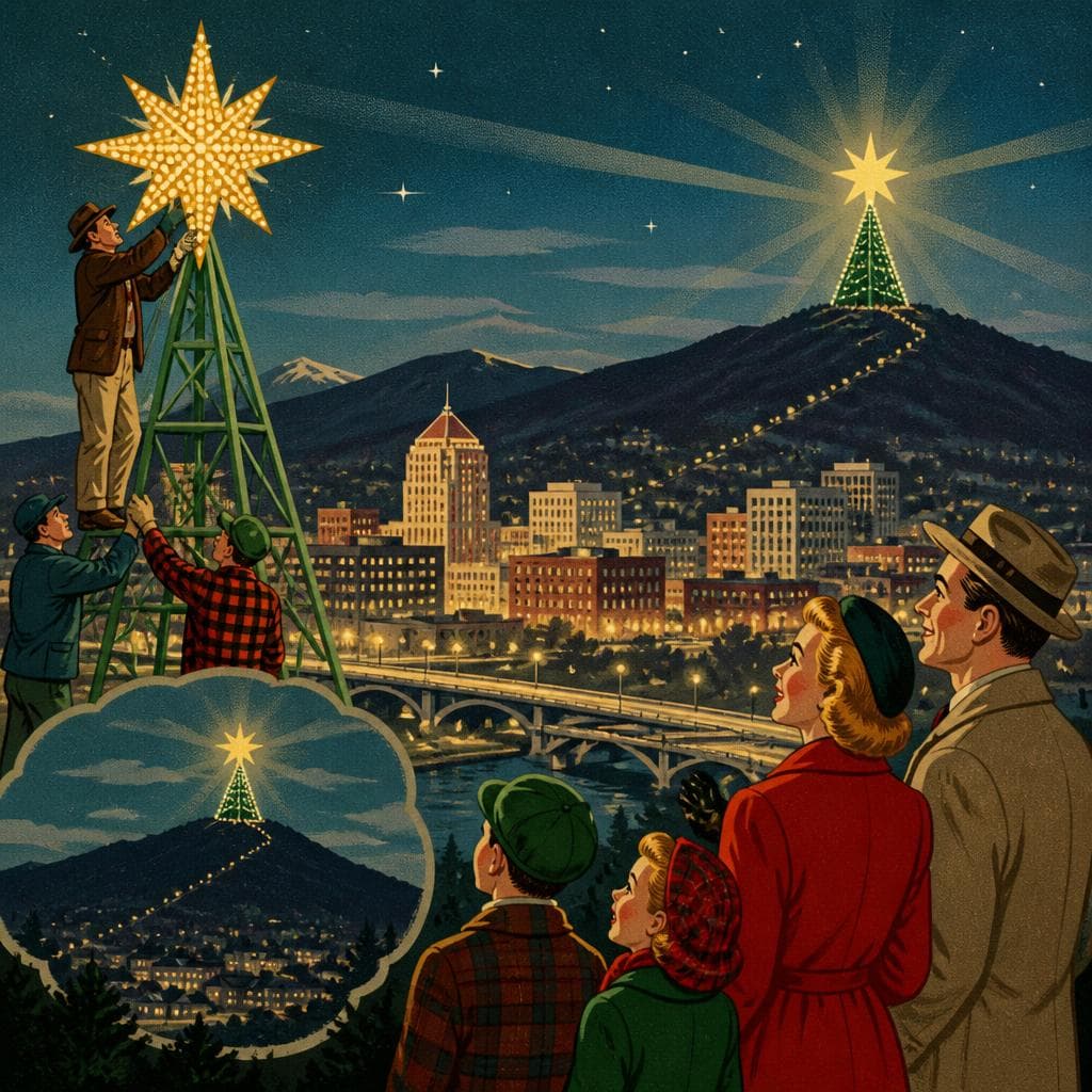 Cover art for How a Christmas Star Claimed the Roanoke Skyline