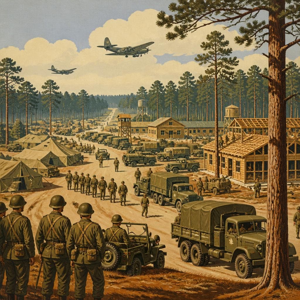 Cover art for A Wartime City in the Central Louisiana Pines