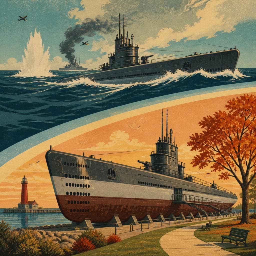 Cover art for From Pacific Hunter to Muskegon Landmark