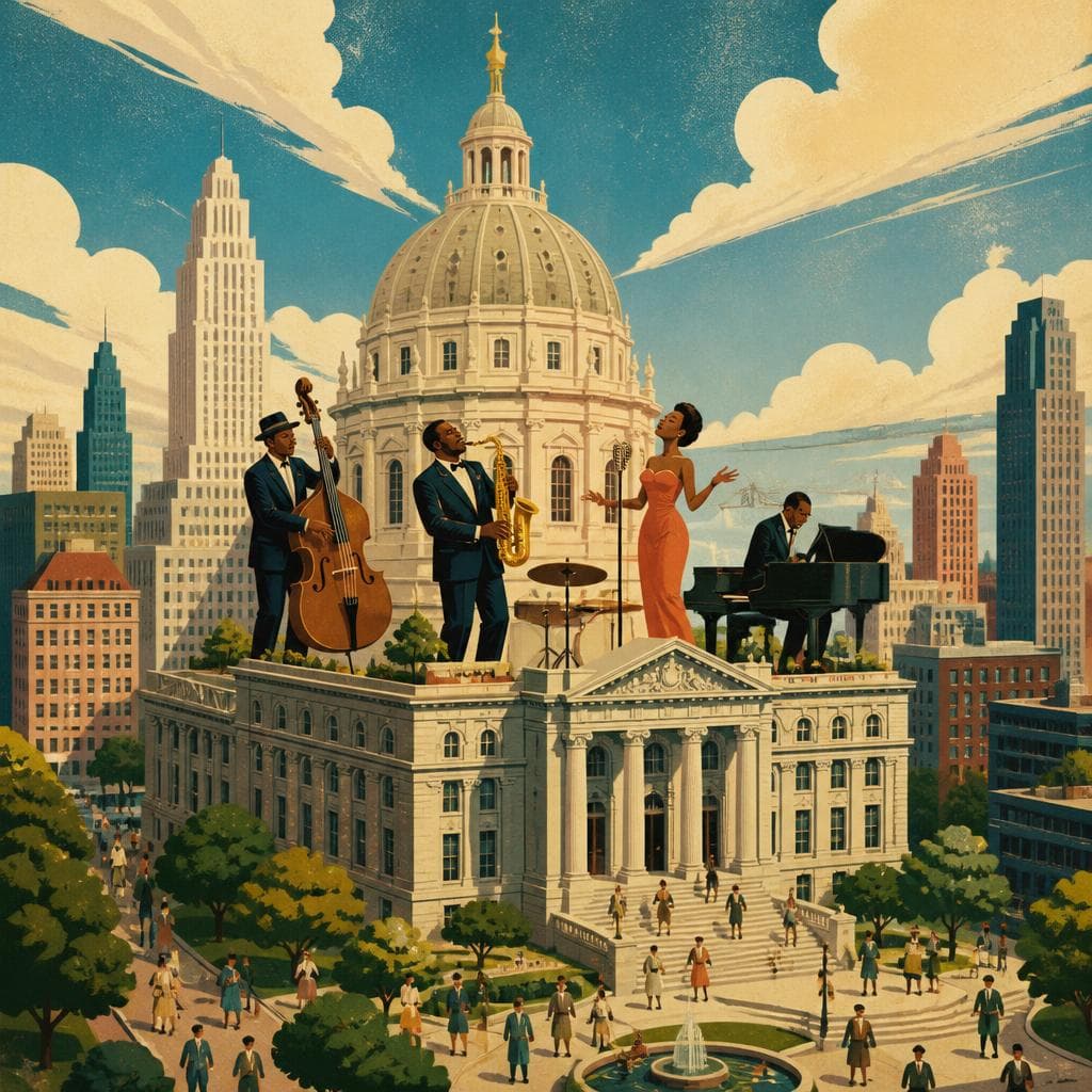 Cover art for Above City Hall, the Music Began