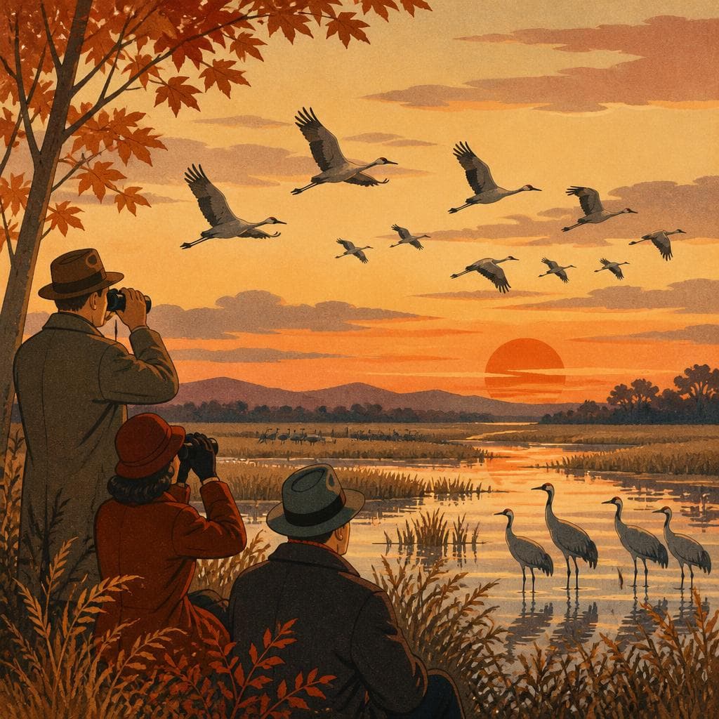 Cover art for At Dusk, the Cranes Come Home