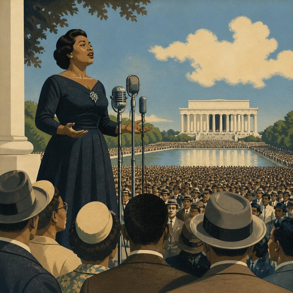 Cover art for When Marian Anderson Sang to the Nation