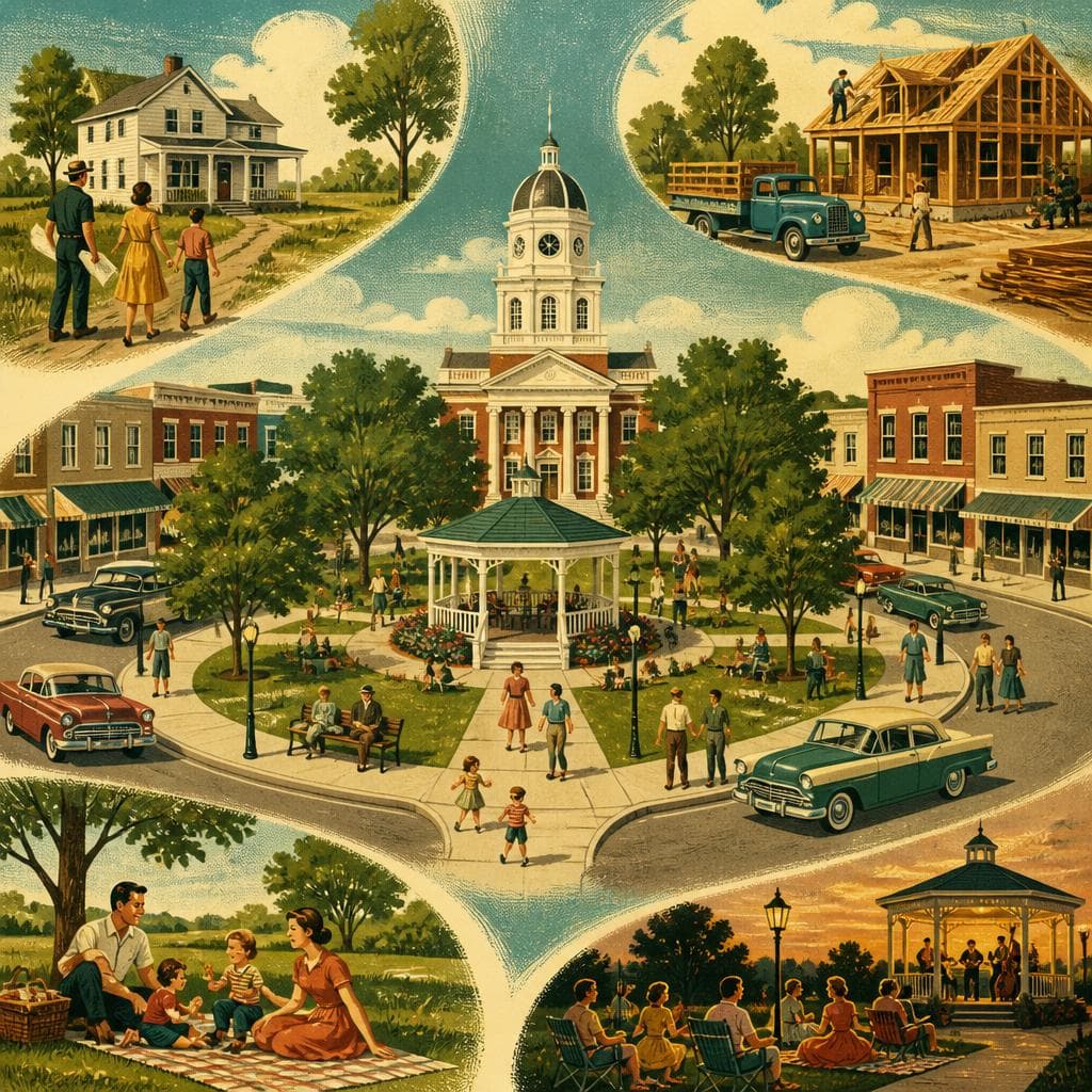 Cover art for Around the Square, a Town Learns to Grow