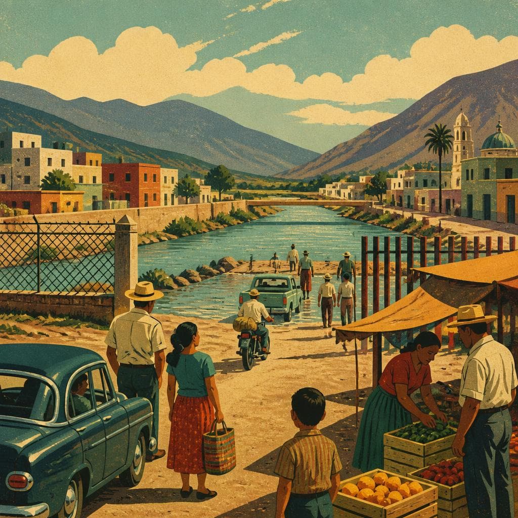 Cover art for Where the Border Bends but Life Keeps Going