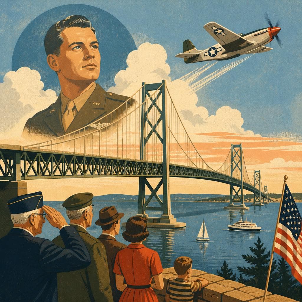Cover art for The Bridge Named for Wisconsin’s Flying Ace
