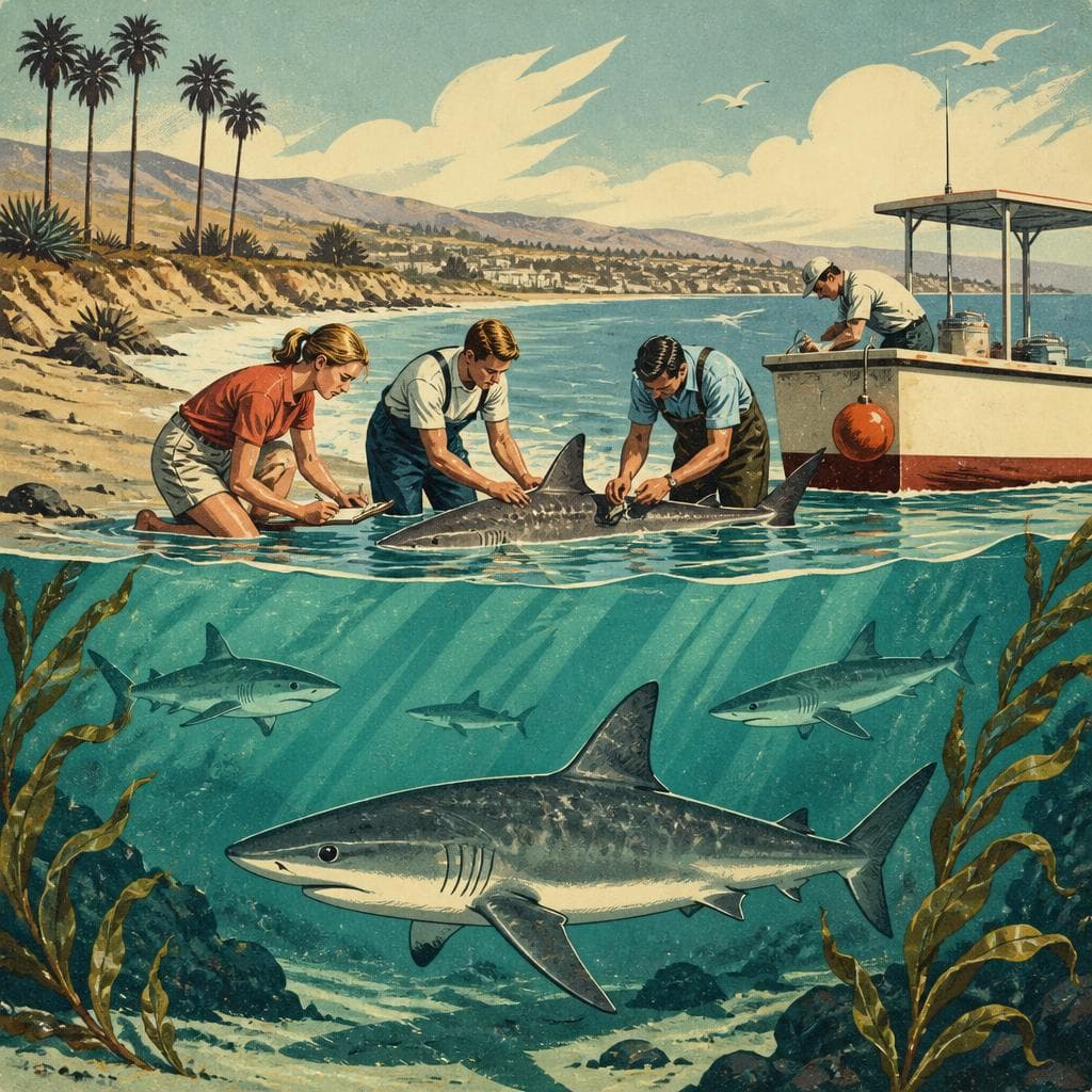 Cover art for Where Young White Sharks Share the Shore