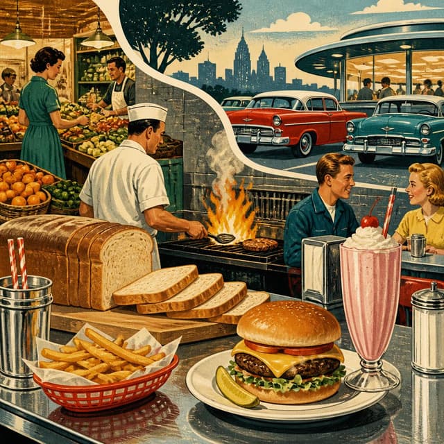 Cover art for the Food in America: Diners, Drive-Ins & First Bites collection