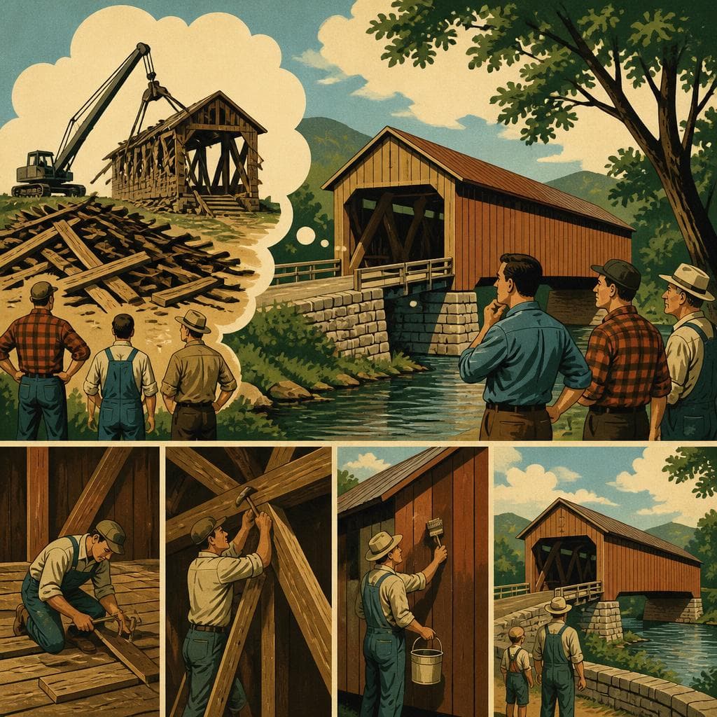 Cover art for How a Covered Bridge Escaped the Woodpile