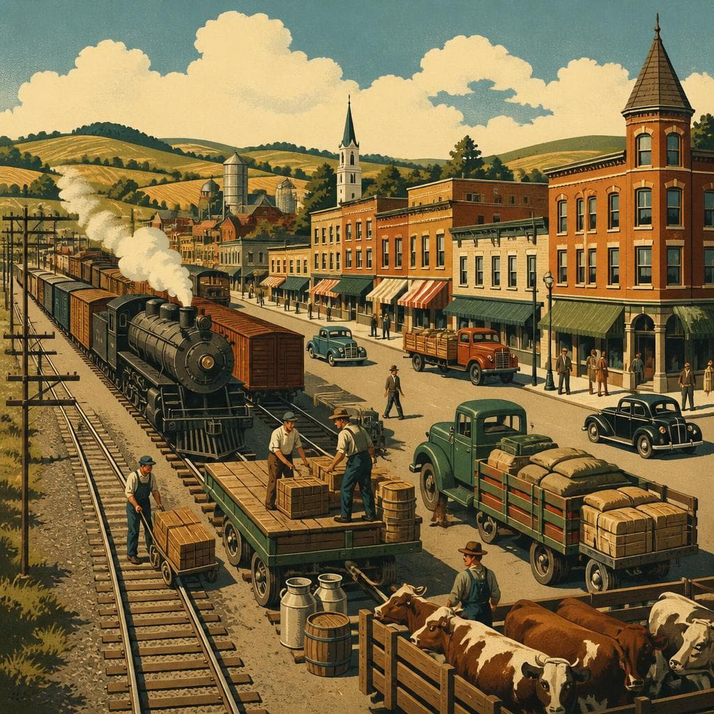 Cover art for Where the Tracks Taught a Town to Trade