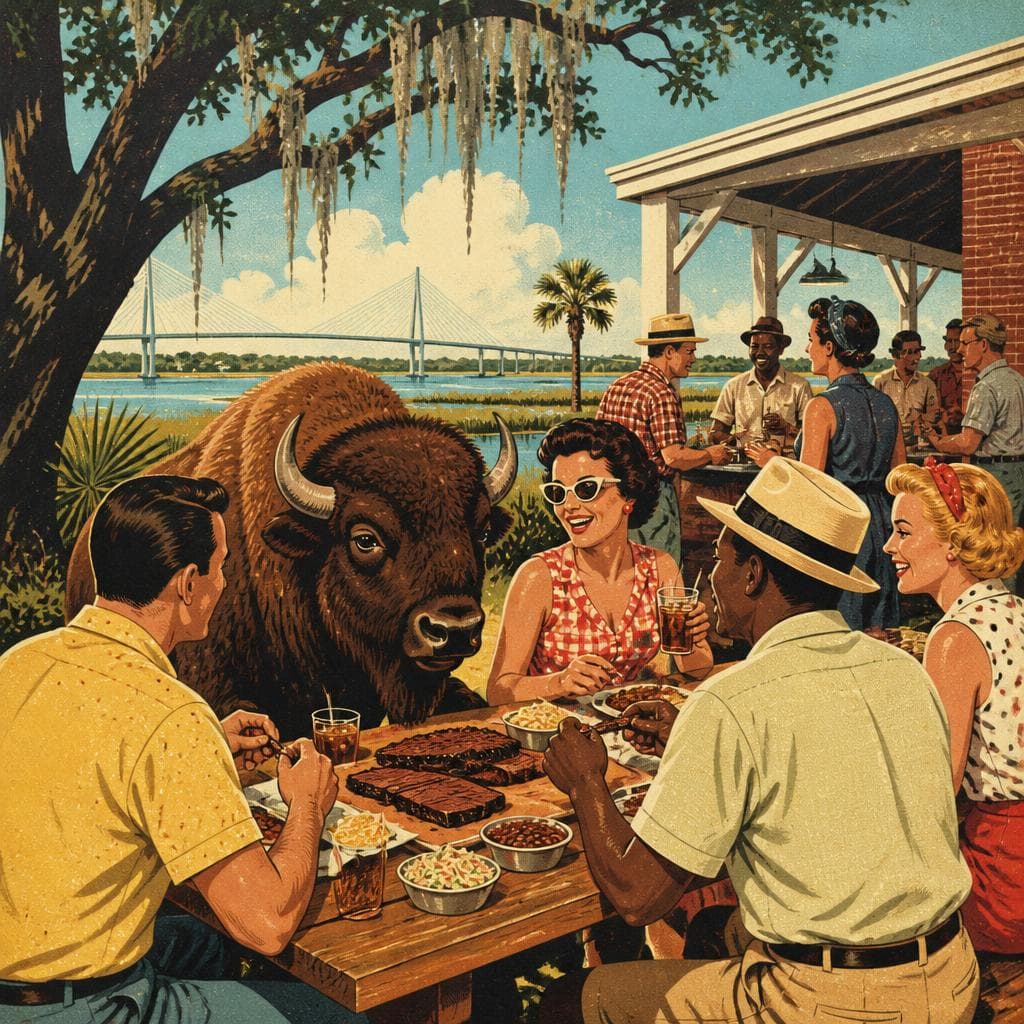 Cover art for Where Buffalo Meets at the Barbecue Table