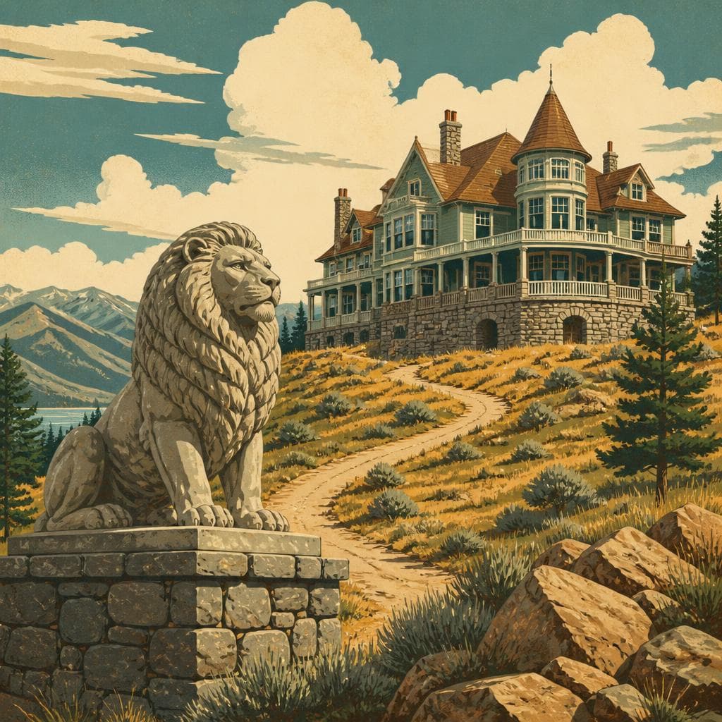 Cover art for The Stone Lion and the Big House It Guarded