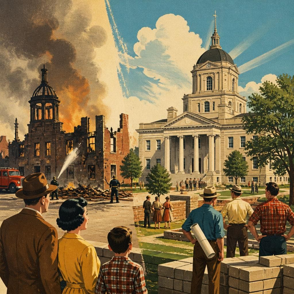 Cover art for After the Fire, Denton Built a Center Again
