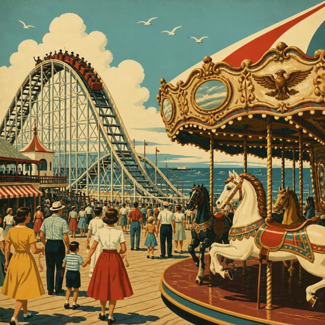 Cover art for the Amusement Parks & Boardwalks: Coasters & Carousels collection