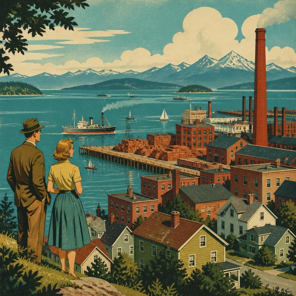Cover art for Fairhaven’s Brick Dream on Bellingham Bay