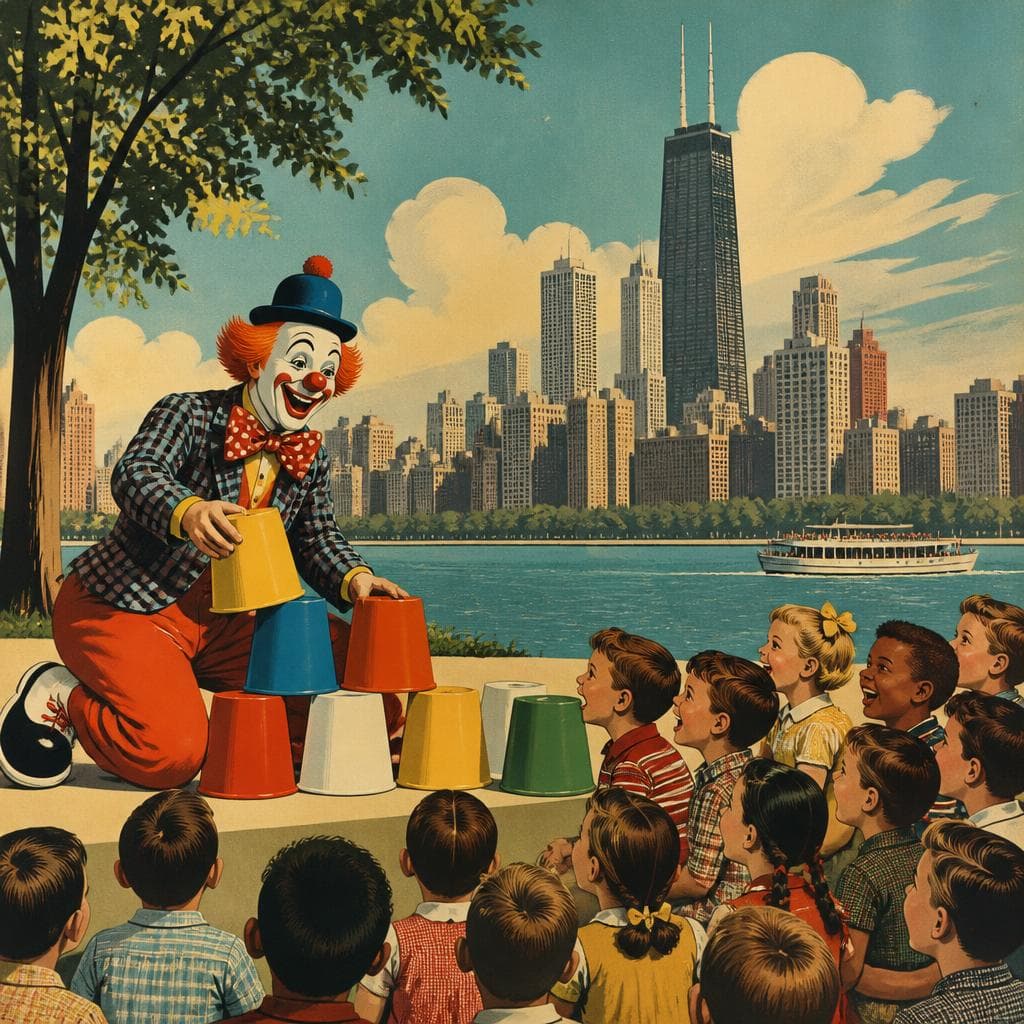 Cover art for The Buckets, the Clown, and Chicago