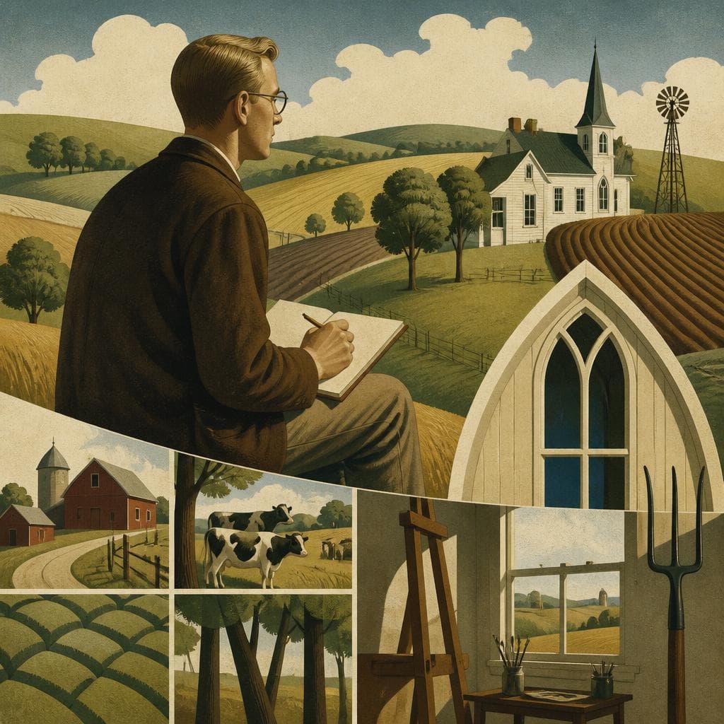 Cover art for Where Grant Wood Learned to See
