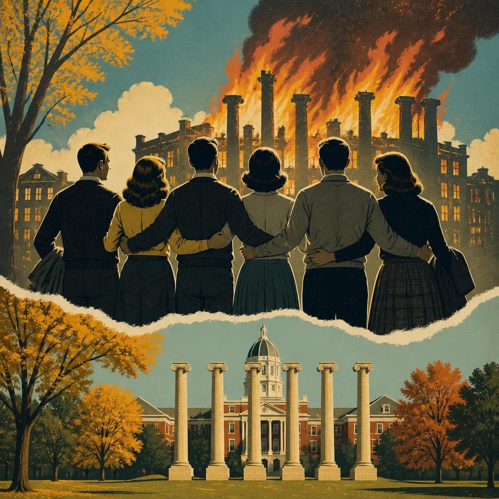 Cover art for When Fire Left the University Its Face