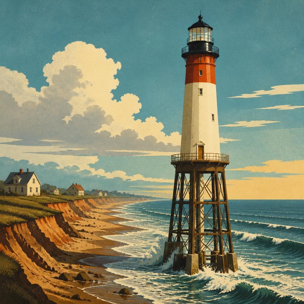 Cover art for When the Shore Moved, the Lighthouse Rose