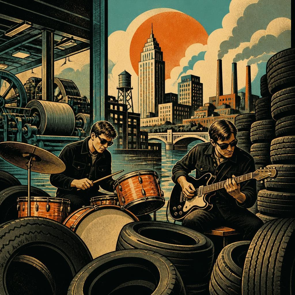 Cover art for Akron in the Walls of Rubber Factory