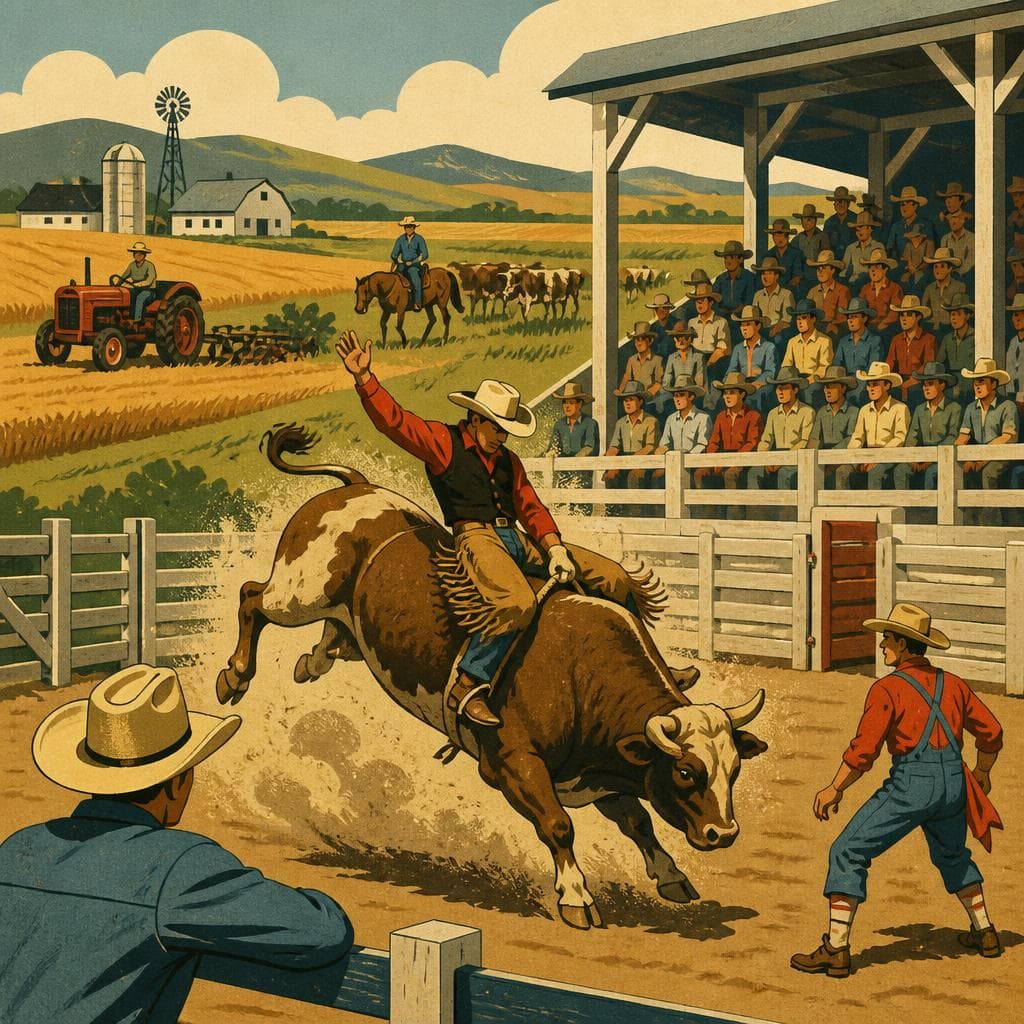 Cover art for Where Ranch Work Becomes Rodeo