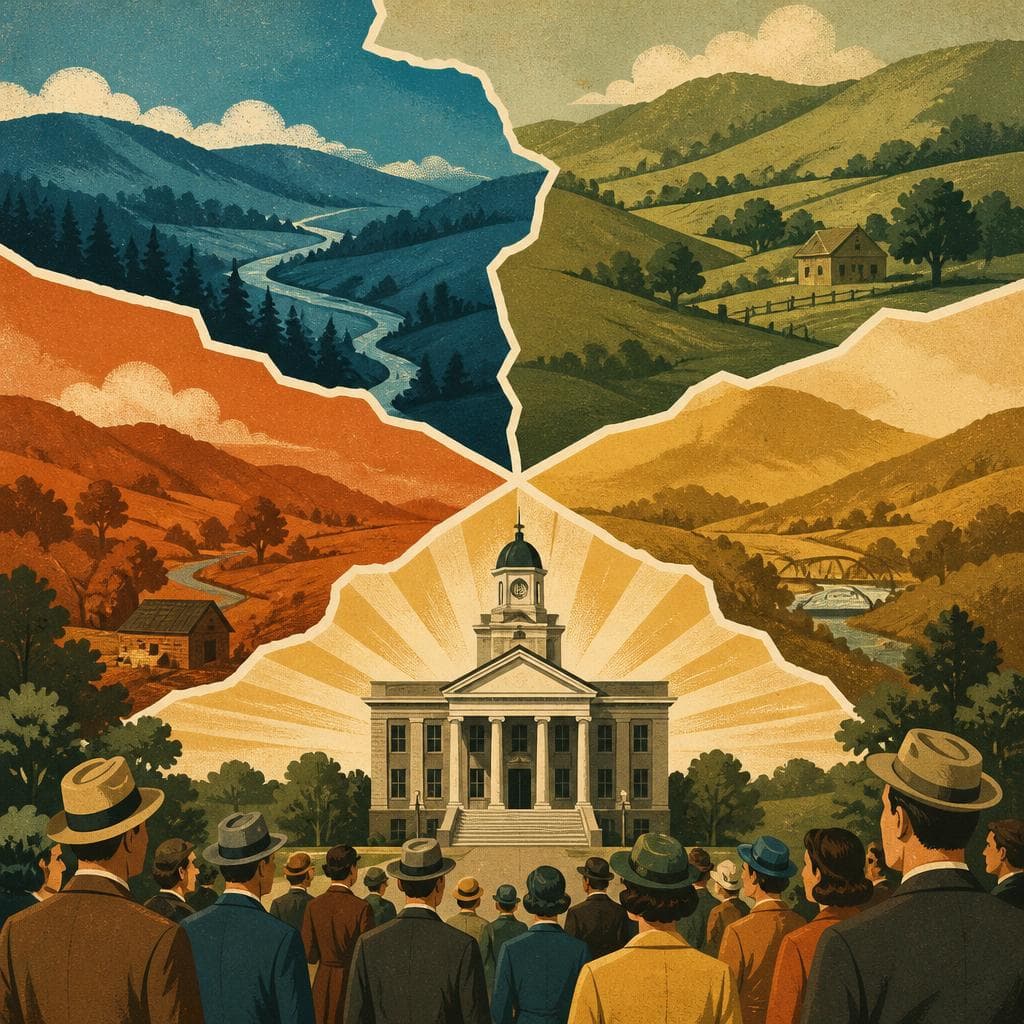 Cover art for Where Four Counties Gave Way to One