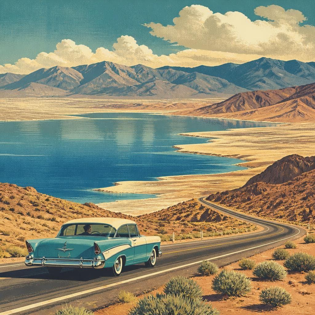 Cover art for The Lake That Stops the Desert