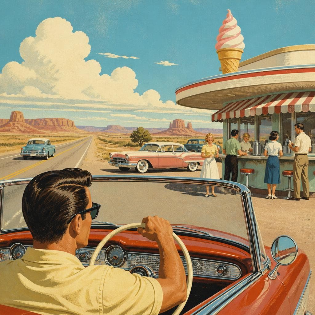 Cover art for Route 66, One Hand on the Wheel