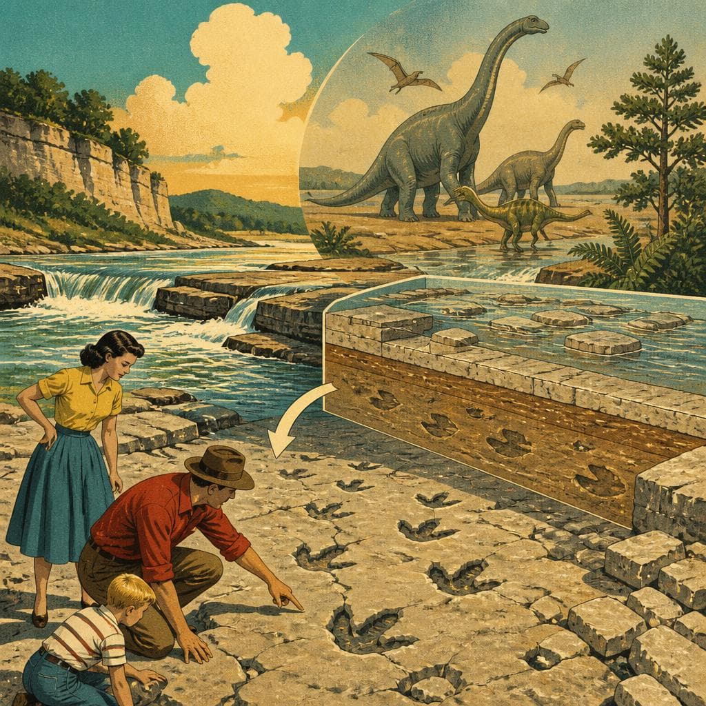 Cover art for When the Paluxy Drops, the Dinosaurs Return