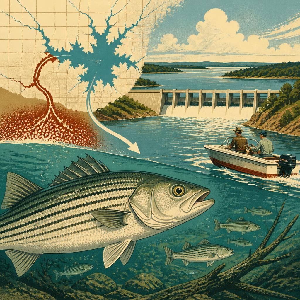 Cover art for Where Salt Helped an Inland Lake Turn Striped Bass Famous