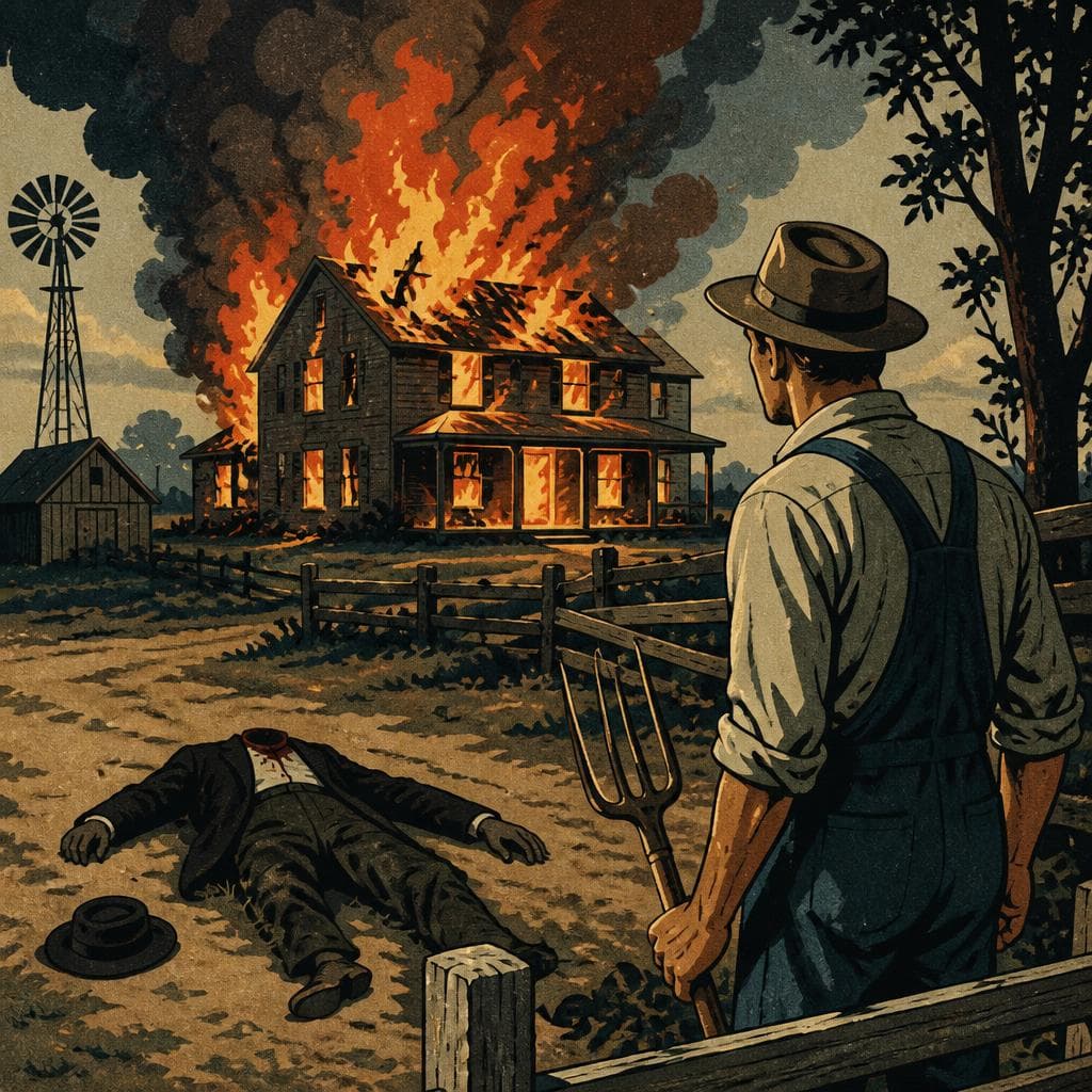 Cover art for The Fire, the Farmhand, and the Missing Head