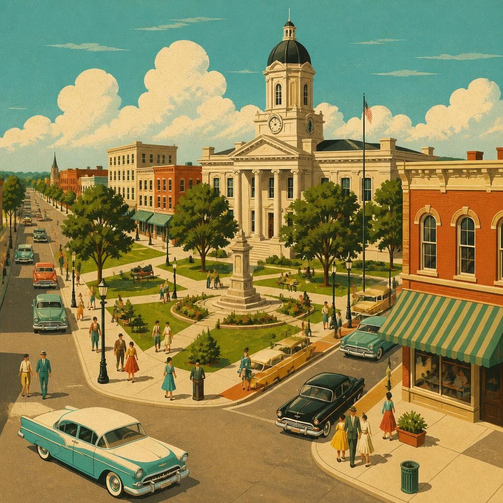 Cover art for Around the Square, a Town Built Its Ambition