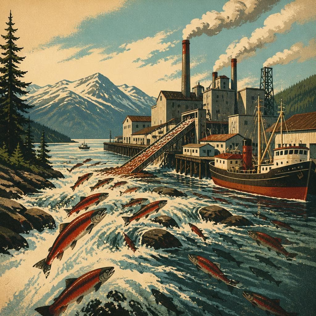 Cover art for Where the Salmon Run Became a Factory