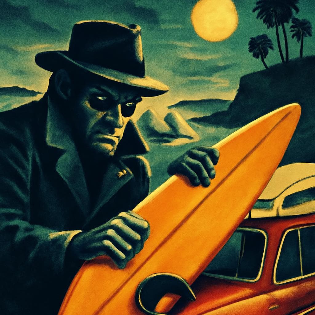 Cover art for The Mystery of the Santa Cruz Surfboard Bandit