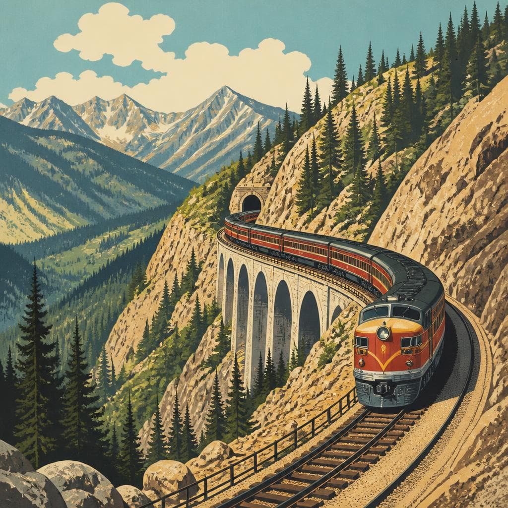 Cover art for The Bend That Carried a Railroad Over the Mountains