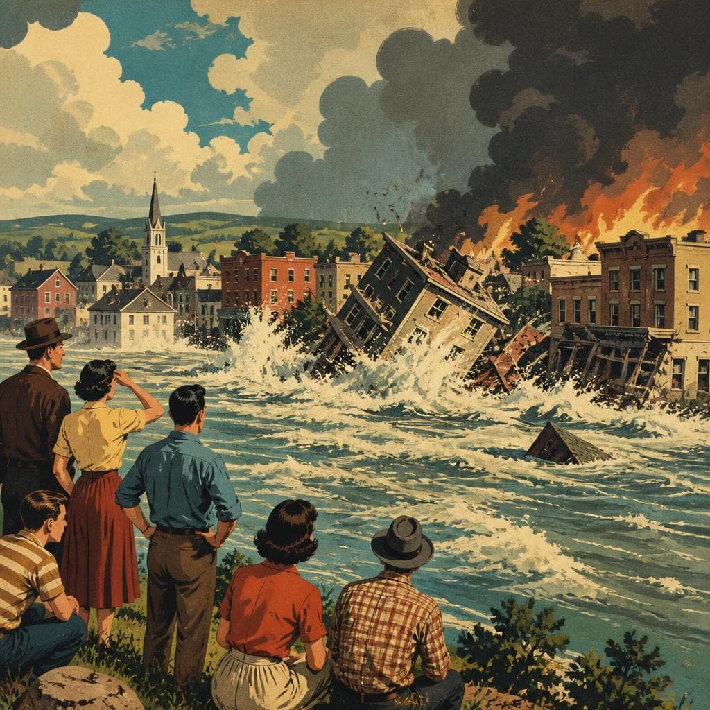 Cover art for The Sunday the River Town Broke
