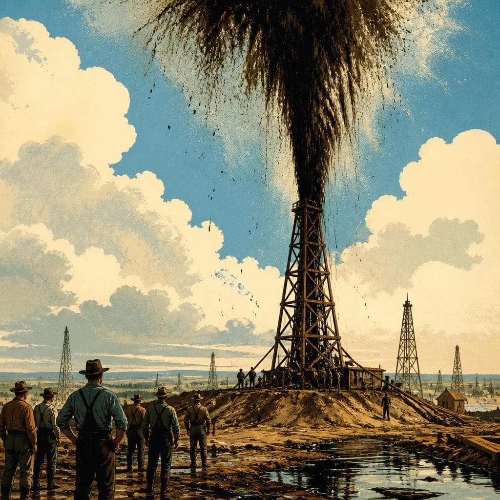 Cover art for When Spindletop Blew the Oil Age Wide Open