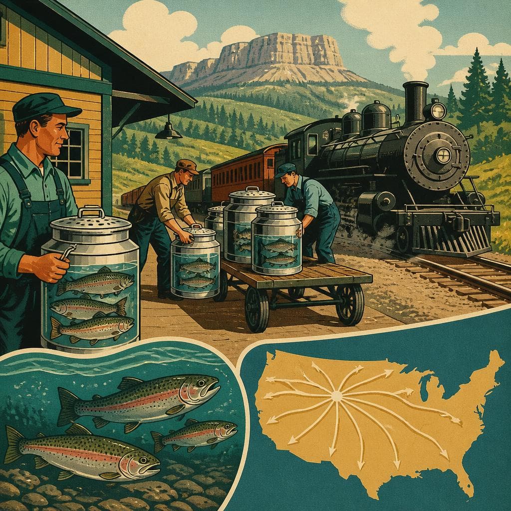 Cover art for When Trout Traveled by Rail