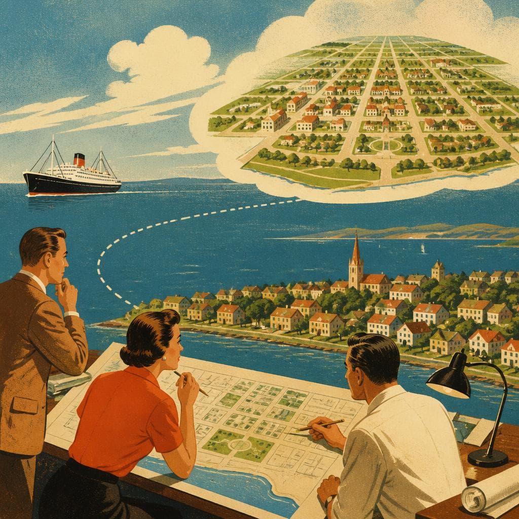 Cover art for A Town Planned Across an Ocean