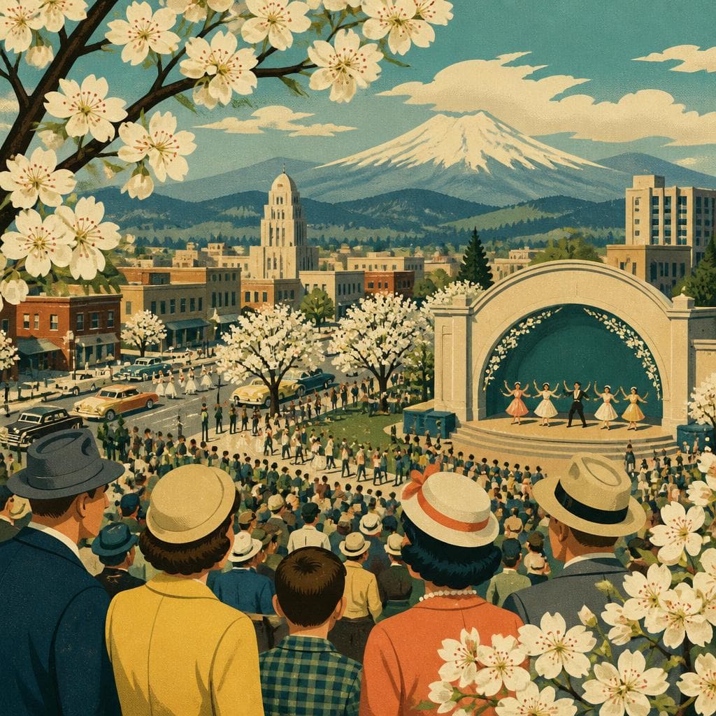 Cover art for When the Pear Blossoms Became Medford’s Civic Stage
