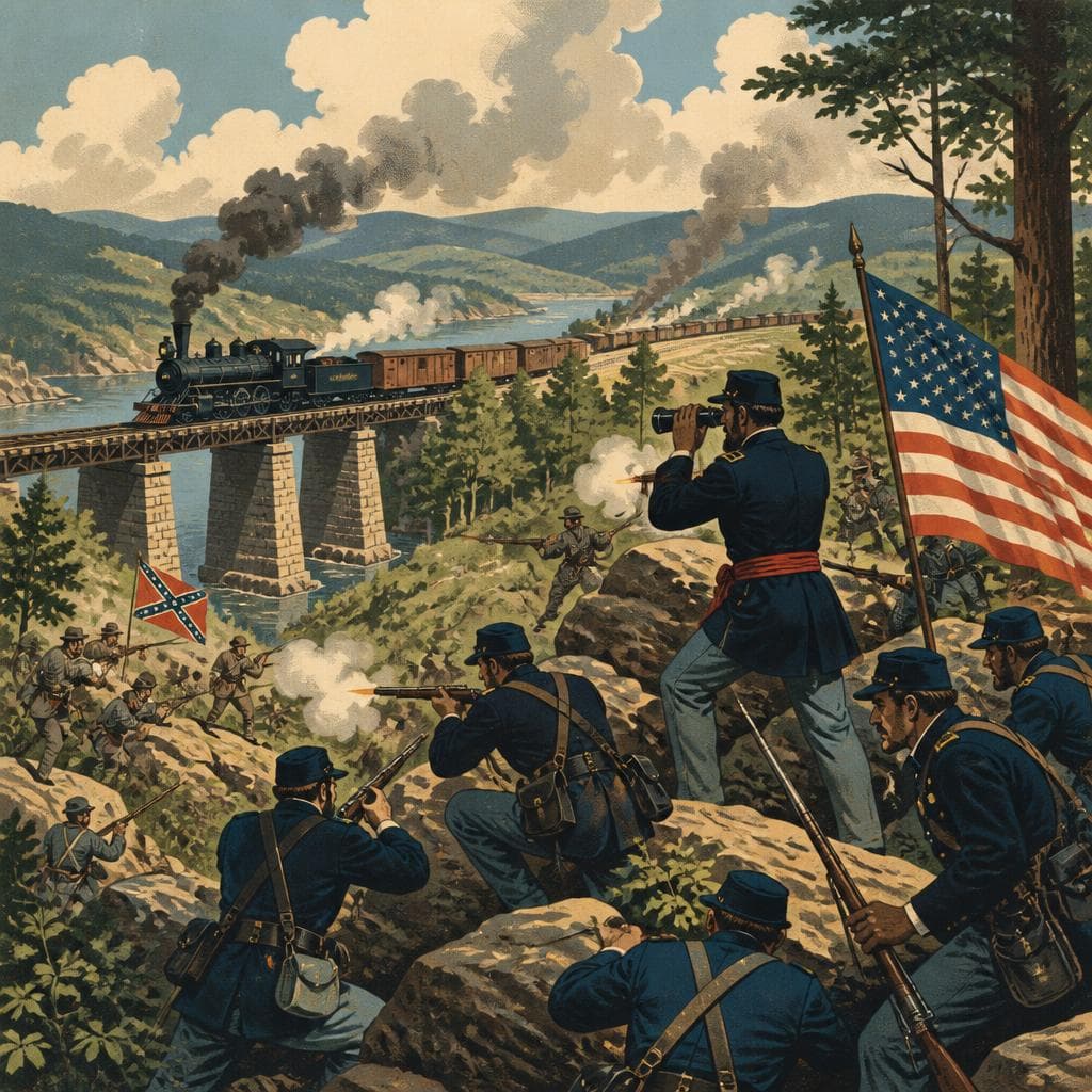 Cover art for Where a Small Fight Held a Crucial Railroad