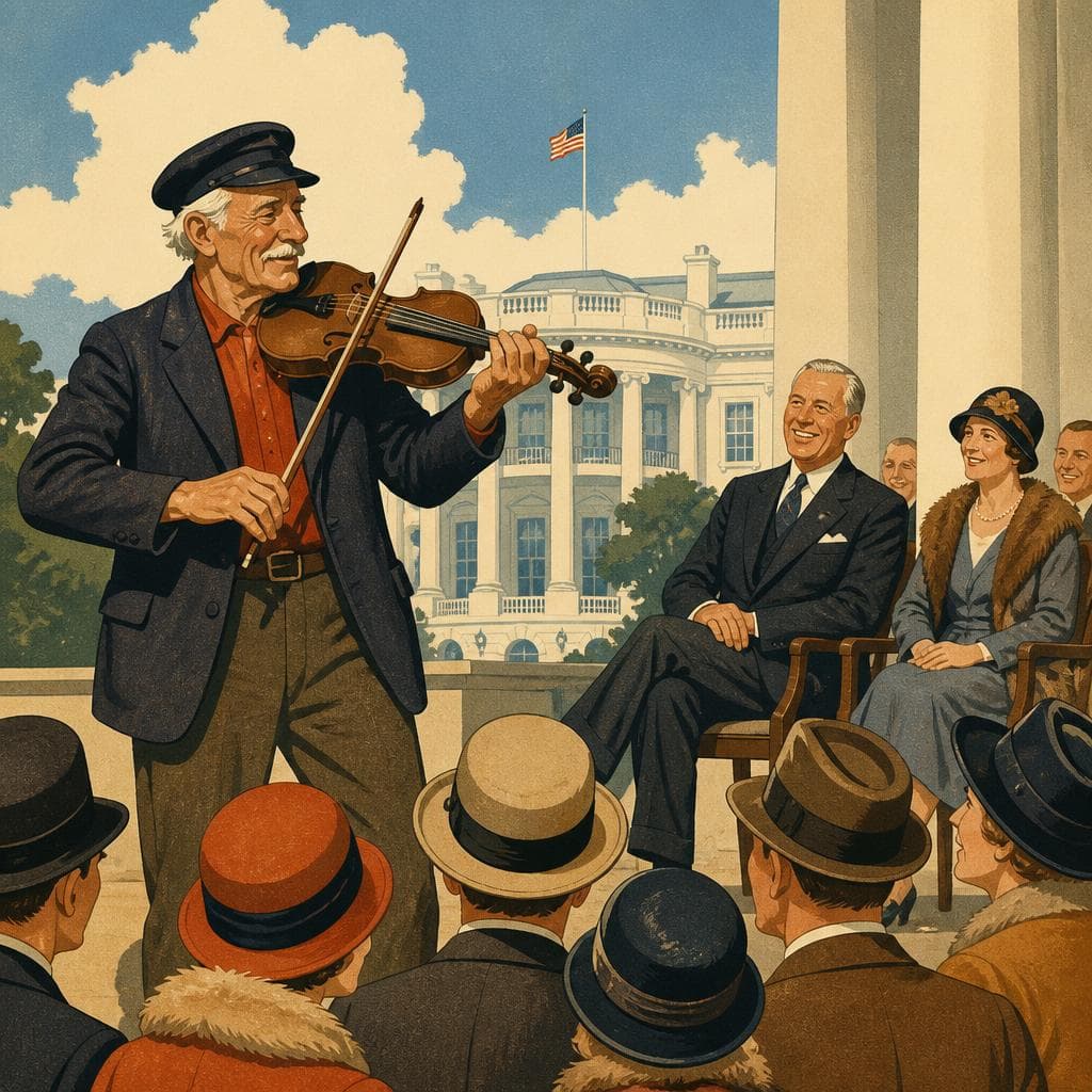 Cover art for When Mellie Dunham Fiddled His Way to the White House