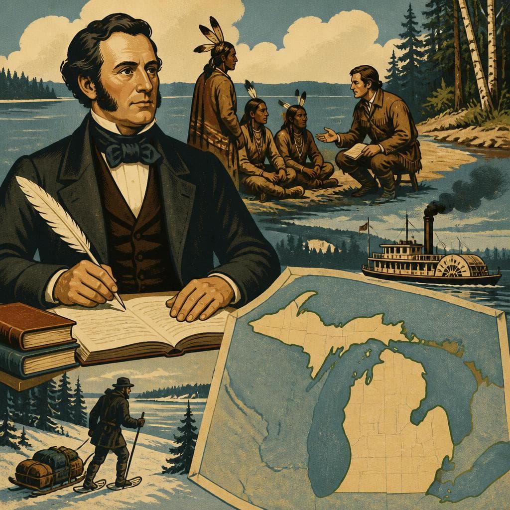 Cover art for How Henry Schoolcraft Reached the Michigan Map